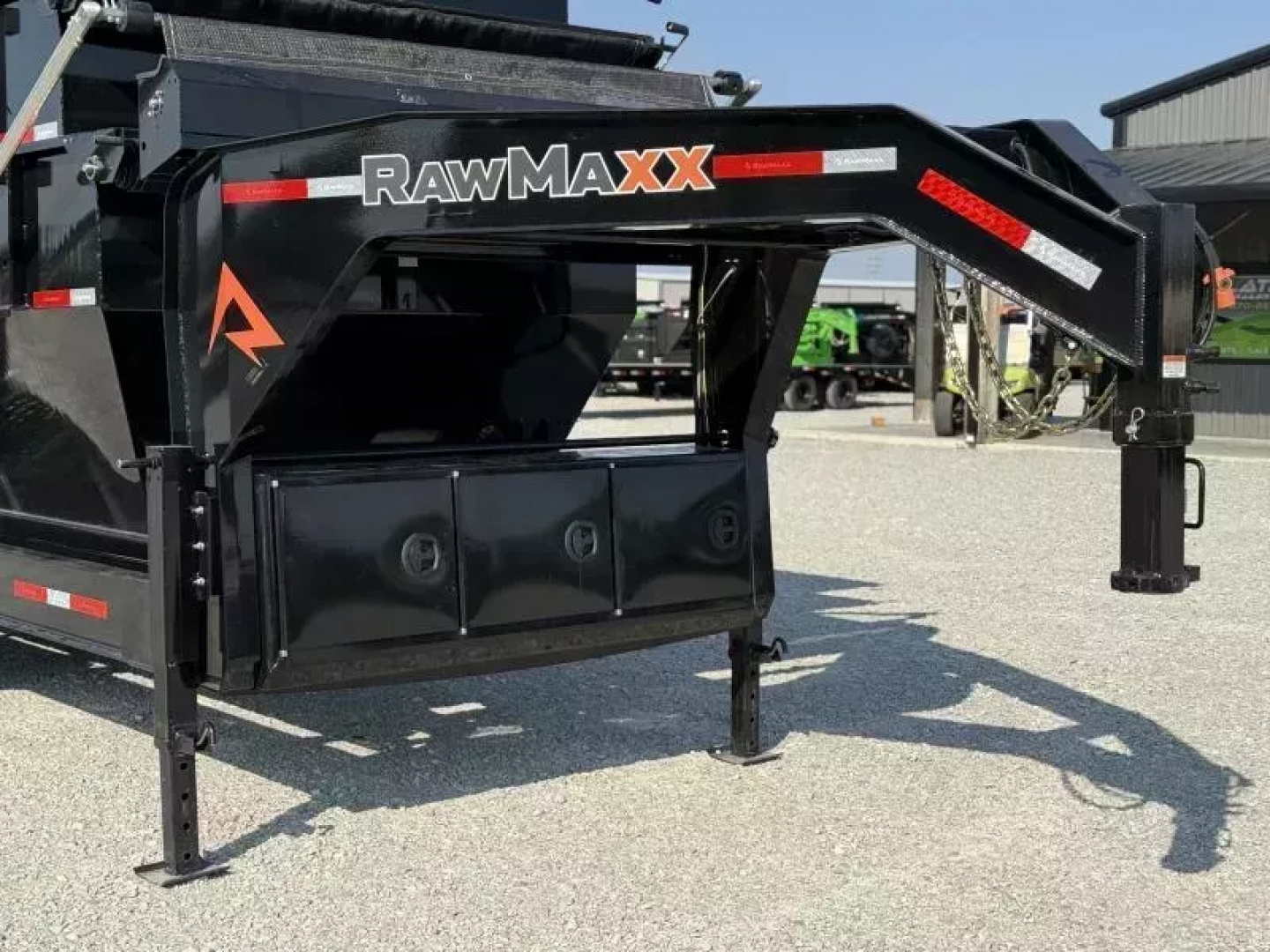 New 2026 RawMaxx RDX GOOSENECK W/FLIP OVER TARP 16K GVWR ROLL OFF TRAILER ONLY
