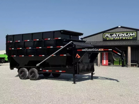 New 2026 RawMaxx RDX GOOSENECK W/FLIP OVER TARP 16K GVWR ROLL OFF TRAILER ONLY