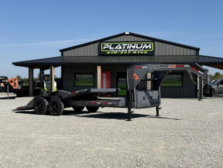 New 2026 RawMaxx GTX 102X22 GOOSENECK 20K GVWR EQUIPMENT Tilt Trailer