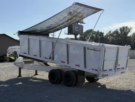 New 2026 RawMaxx HDX 102X20X44 GOOSENECK HIGH SIDE W/14 PLYS, HYDRAULIC JACKS, AND FLIP OVER TARP 24K GVWR Dump Trailer