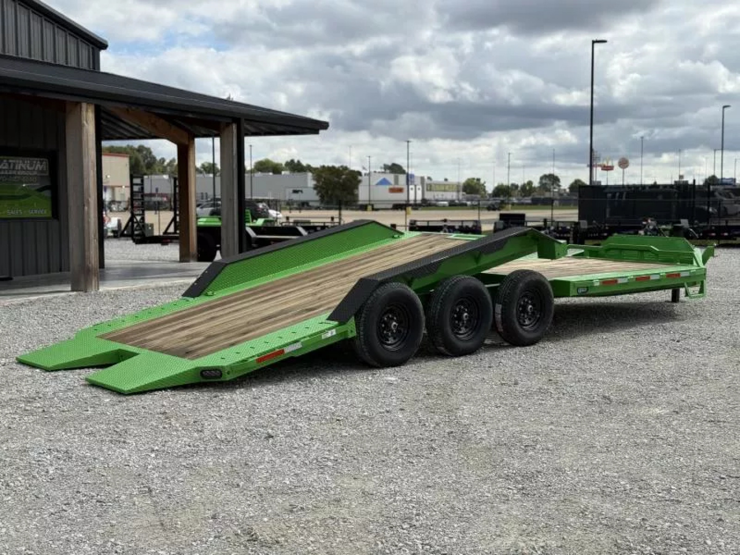 New 2026 RawMaxx G3X 102X26 BUMPER PULL GRAVITY TILT TRAILER RHINO LINED FENDERS 21K GVWR Tilt Trailer