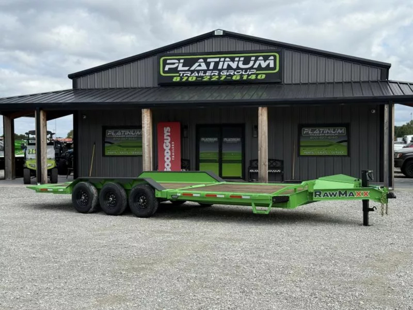 New 2026 RawMaxx G3X 102X26 BUMPER PULL GRAVITY TILT TRAILER RHINO LINED FENDERS 21K GVWR Tilt Trailer