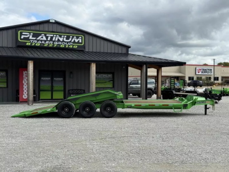 New 2026 RawMaxx G3X 102X26 BUMPER PULL GRAVITY TILT TRAILER RHINO LINED FENDERS 21K GVWR Tilt Trailer