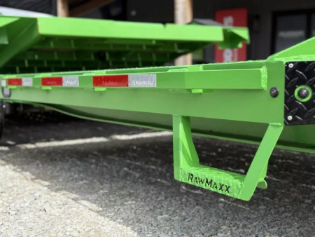 New 2026 RawMaxx G3X 102X26 BUMPER PULL GRAVITY TILT TRAILER RHINO LINED FENDERS 21K GVWR Tilt Trailer