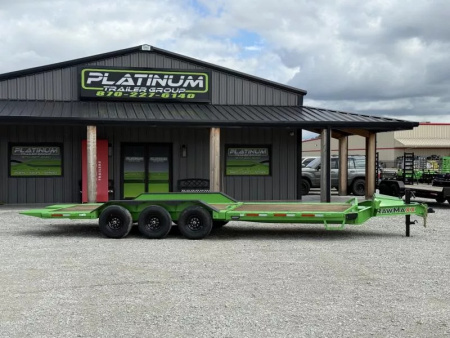 New 2026 RawMaxx G3X 102X26 BUMPER PULL GRAVITY TILT TRAILER RHINO LINED FENDERS 21K GVWR Tilt Trailer