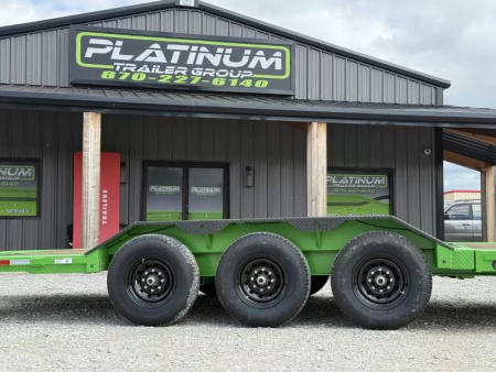 New 2026 RawMaxx G3X 102X26 BUMPER PULL GRAVITY TILT TRAILER RHINO LINED FENDERS 21K GVWR Tilt Trailer