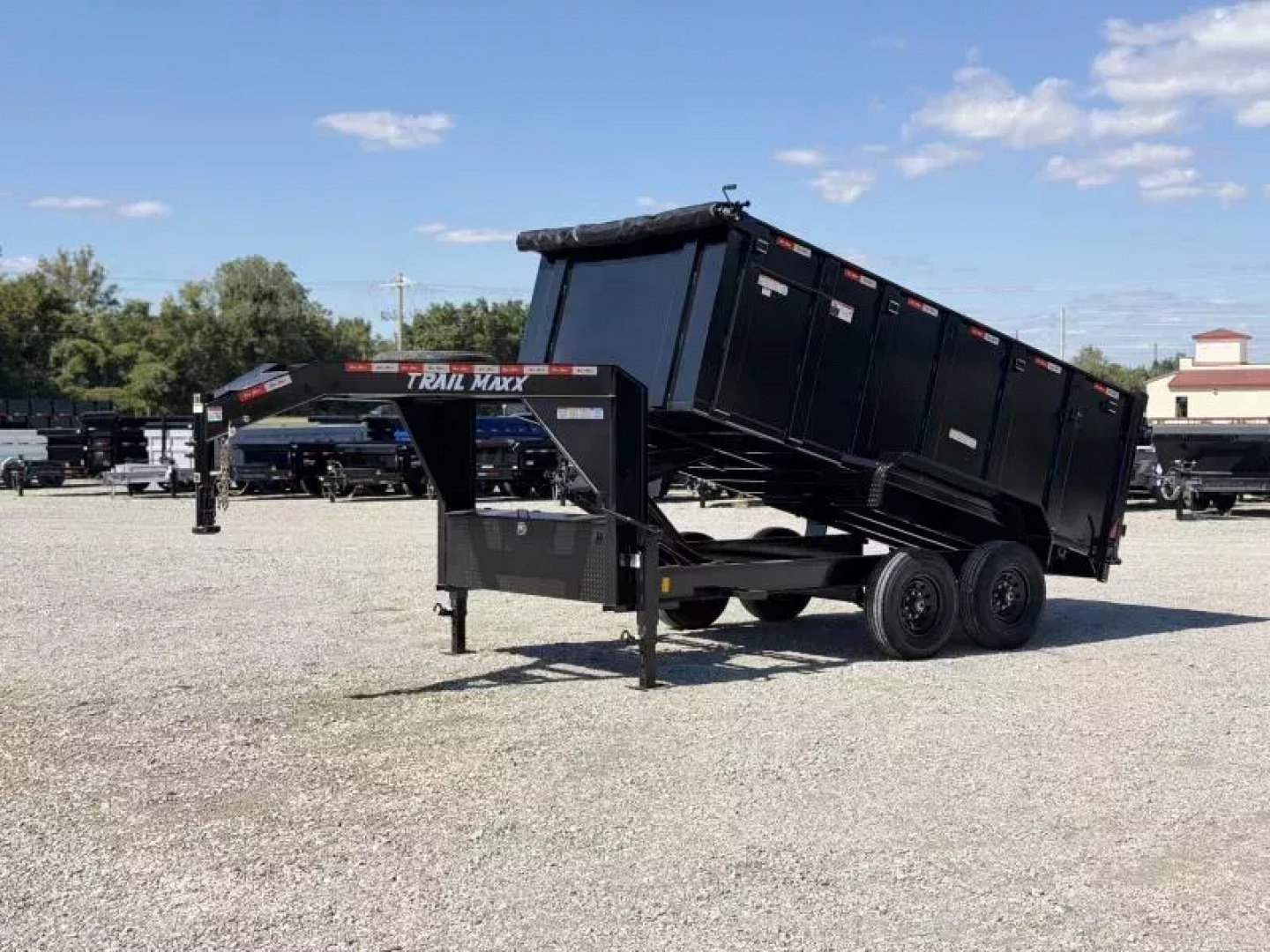 New 2025 TrailMaxx Trailers 83X14 HIGH SIDE 14K GVWR GOOSENECK Dump Trailer