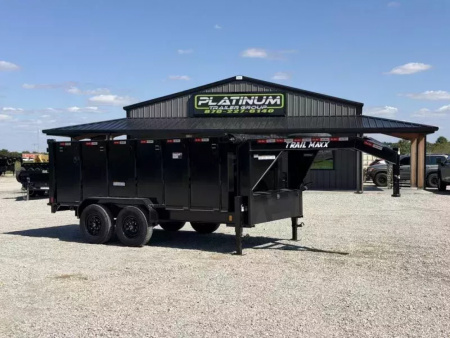 New 2025 TrailMaxx Trailers 83X14 HIGH SIDE 14K GVWR GOOSENECK Dump Trailer
