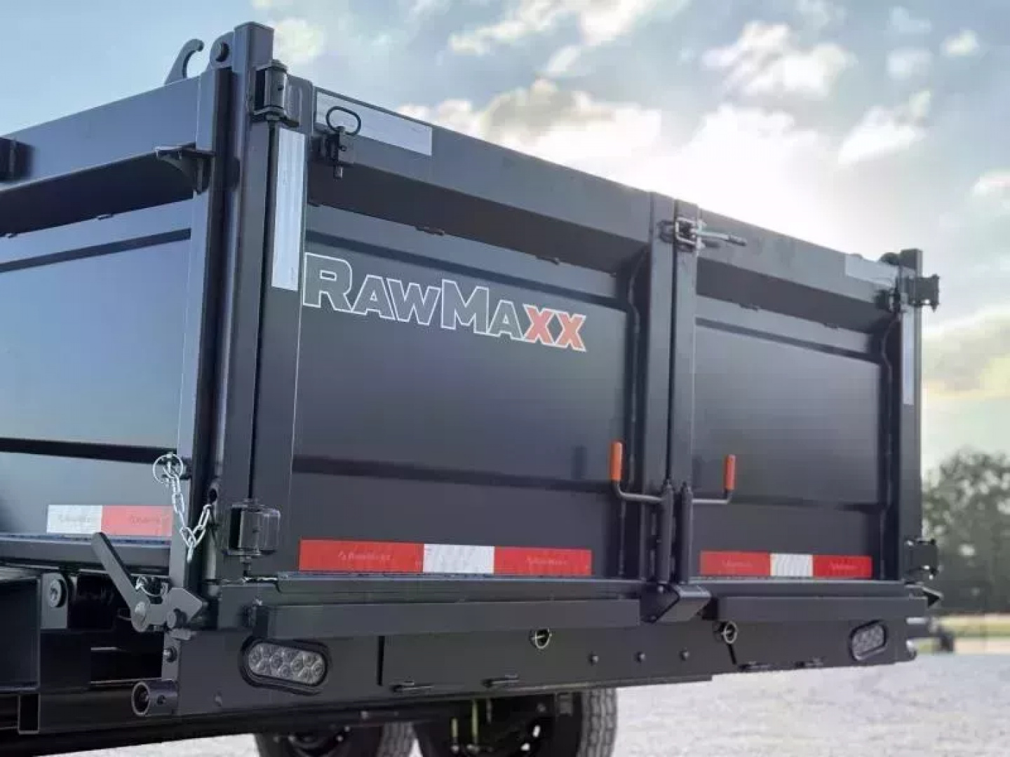 New 2026 RawMaxx GDX KNIGHT 83X16 HIGH SIDE W/14 PLYS AND SPARE 14K GVWR Dump Trailer