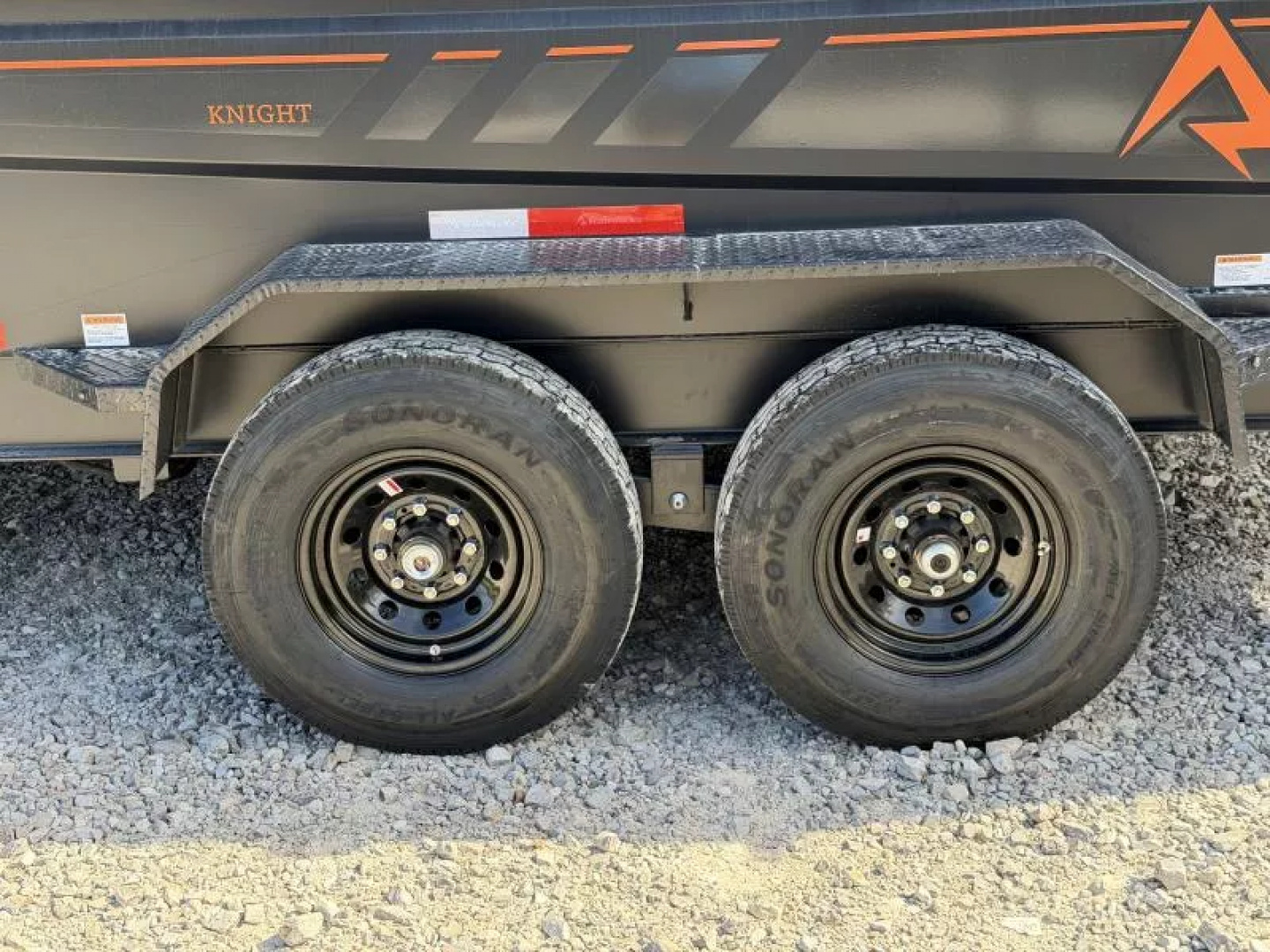 New 2026 RawMaxx GDX KNIGHT 83X16 HIGH SIDE W/14 PLYS AND SPARE 14K GVWR Dump Trailer