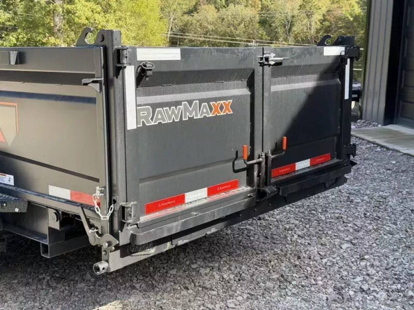 New 2026 RawMaxx GDX KNIGHT 83X16 HIGH SIDE W/14 PLYS AND SPARE 14K GVWR Dump Trailer