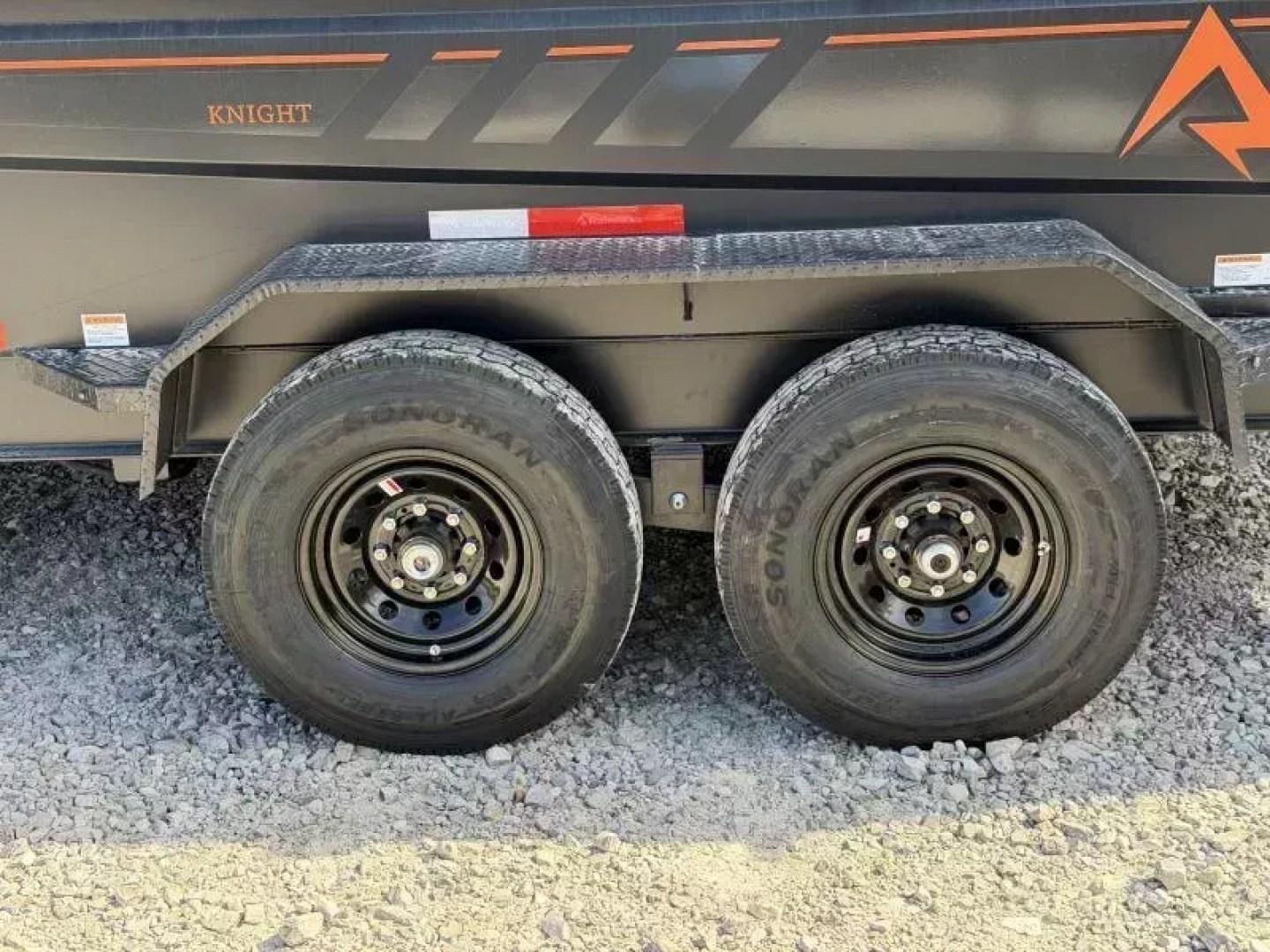 New 2026 RawMaxx GDX KNIGHT 83X16 HIGH SIDE W/14 PLYS AND SPARE 14K GVWR Dump Trailer