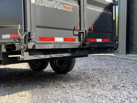 New 2026 RawMaxx GDX KNIGHT 83X16 HIGH SIDE W/14 PLYS AND SPARE 14K GVWR Dump Trailer