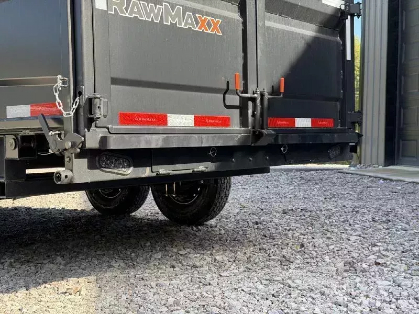 New 2026 RawMaxx GDX KNIGHT 83X16 HIGH SIDE W/14 PLYS AND SPARE 14K GVWR Dump Trailer
