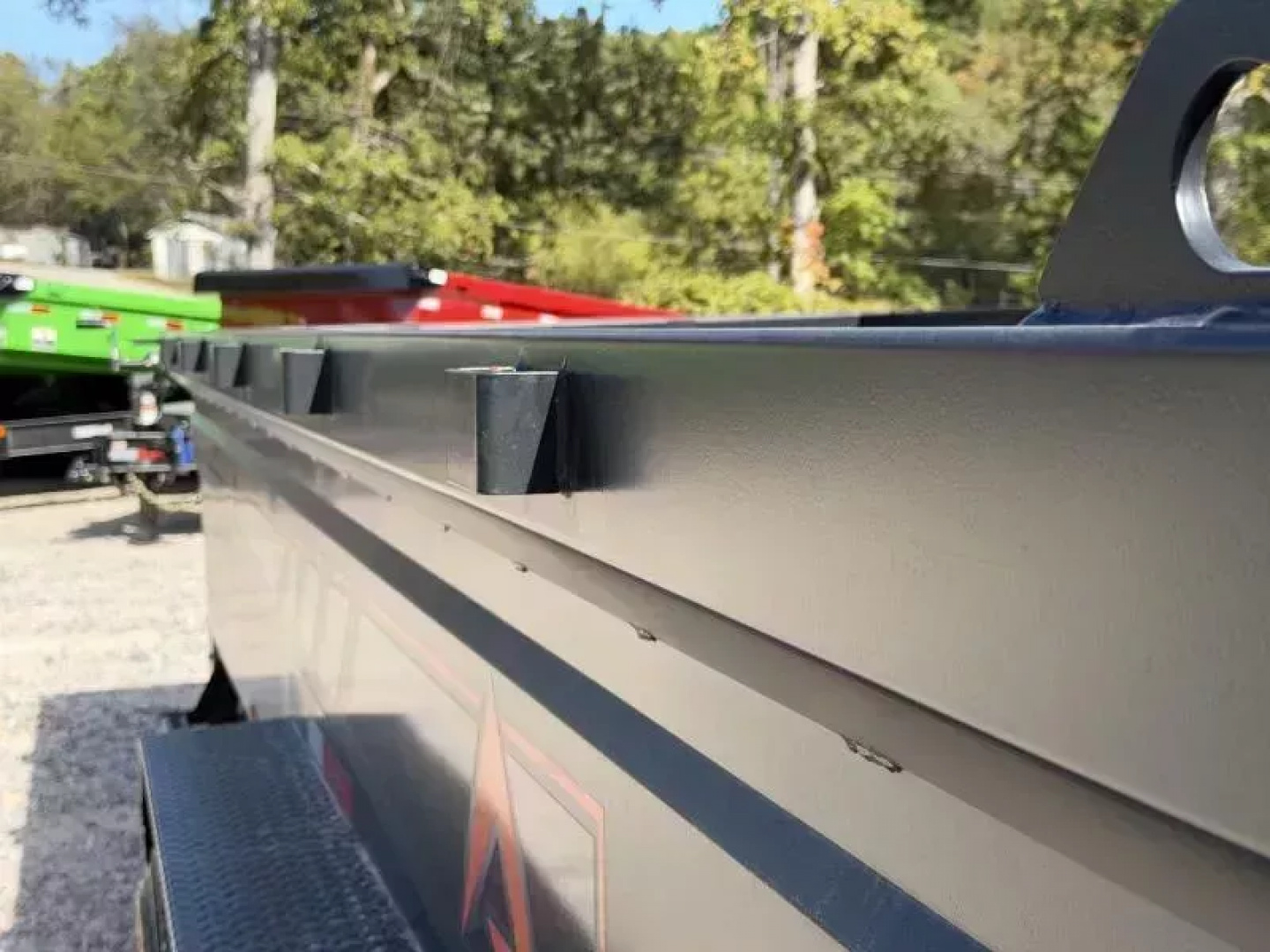 New 2026 RawMaxx GDX KNIGHT 83X16 HIGH SIDE W/14 PLYS AND SPARE 14K GVWR Dump Trailer