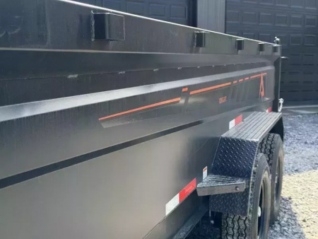 New 2026 RawMaxx GDX KNIGHT 83X16 HIGH SIDE W/14 PLYS AND SPARE 14K GVWR Dump Trailer