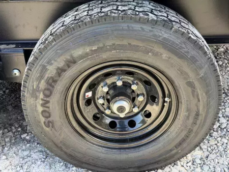 New 2026 RawMaxx GDX KNIGHT 83X16 HIGH SIDE W/14 PLYS AND SPARE 14K GVWR Dump Trailer