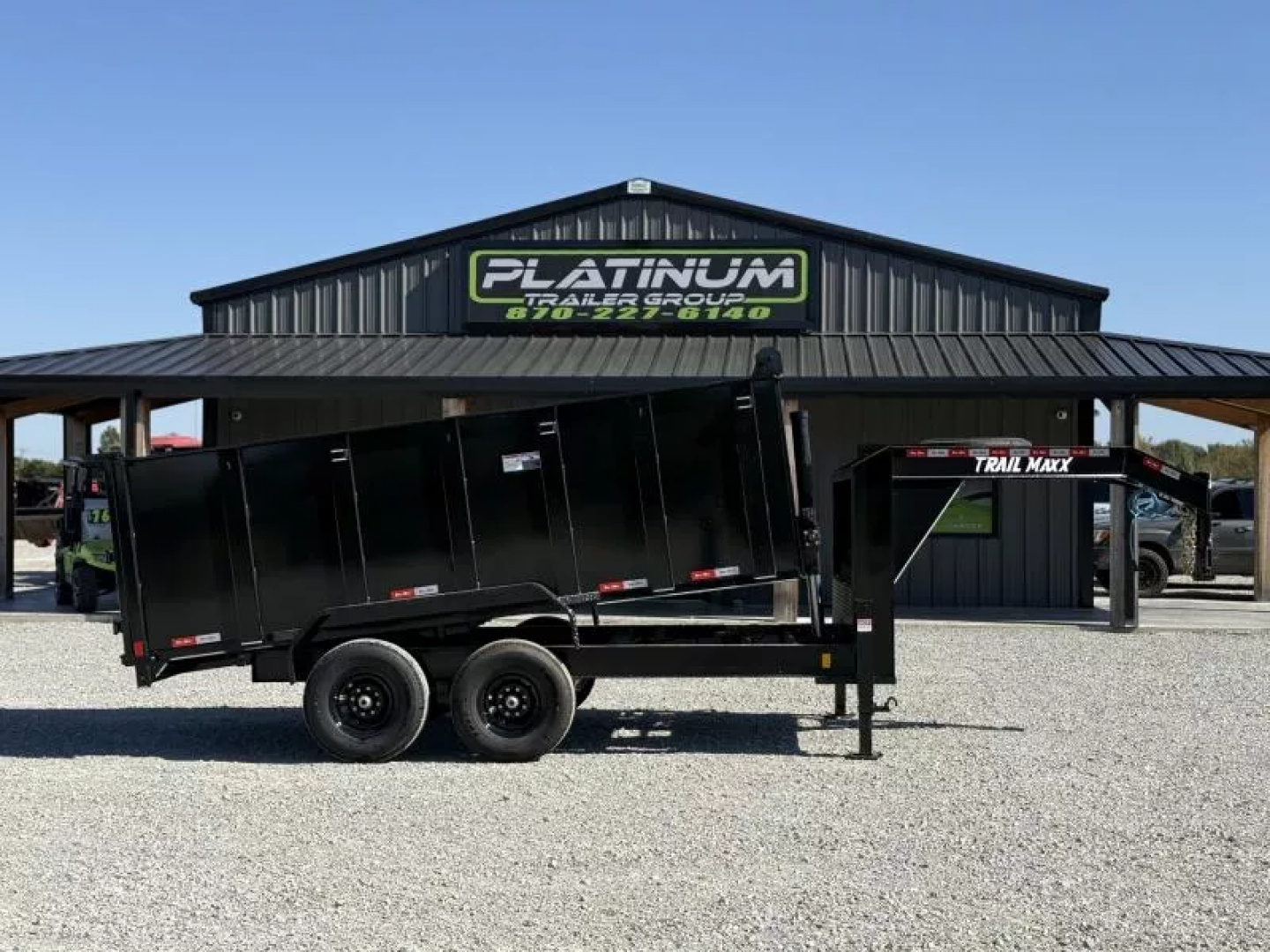 New 2025 TrailMaxx Trailers 83X14 TELESCOPIC HIGH SIDE 14K GVWR GOOSENECK Dump Trailer