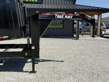 New 2025 TrailMaxx Trailers 83X14 TELESCOPIC HIGH SIDE 14K GVWR GOOSENECK Dump Trailer