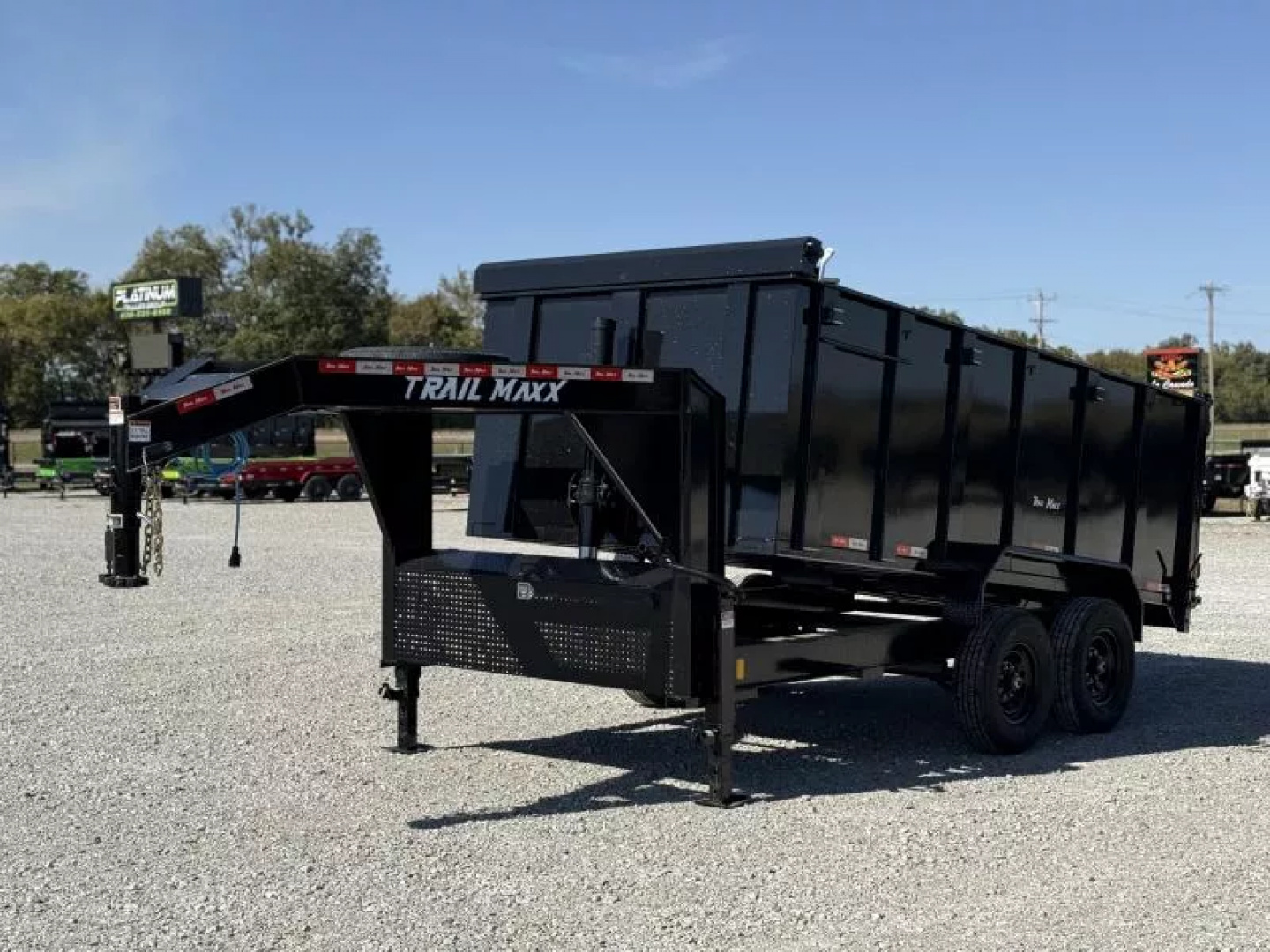 New 2025 TrailMaxx Trailers 83X14 TELESCOPIC HIGH SIDE 14K GVWR GOOSENECK Dump Trailer
