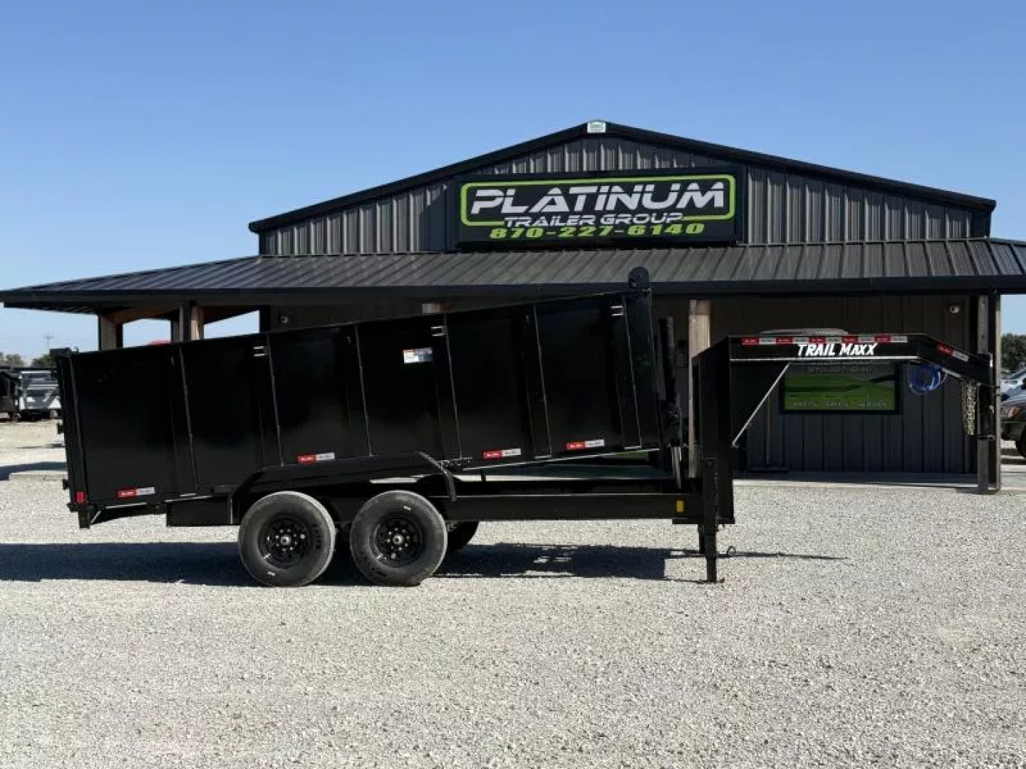 New 2025 TrailMaxx Trailers 83X16 TELESCOPIC HIGH SIDE 14K GVWR GOOSENECK Dump Trailer
