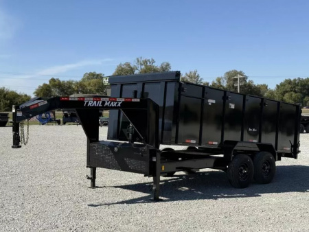 New 2025 TrailMaxx Trailers 83X16 TELESCOPIC HIGH SIDE 14K GVWR GOOSENECK Dump Trailer