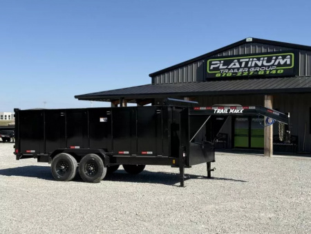 New 2025 TrailMaxx Trailers 83X16 TELESCOPIC HIGH SIDE 14K GVWR GOOSENECK Dump Trailer