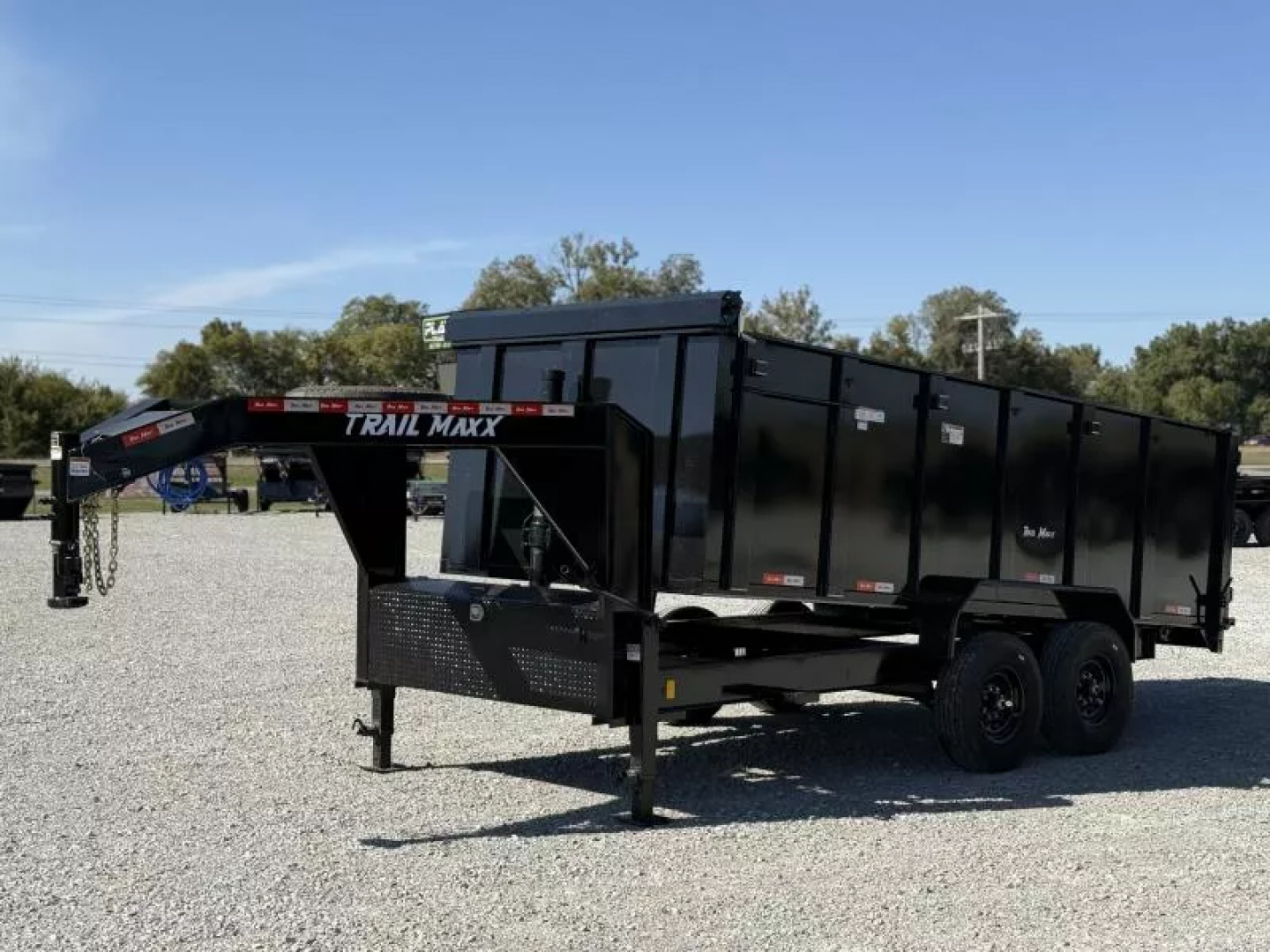 New 2025 TrailMaxx Trailers 83X16 TELESCOPIC HIGH SIDE 14K GVWR GOOSENECK Dump Trailer