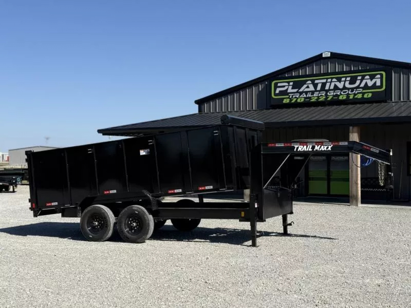 New 2025 TrailMaxx Trailers 83X16 TELESCOPIC HIGH SIDE 14K GVWR GOOSENECK Dump Trailer