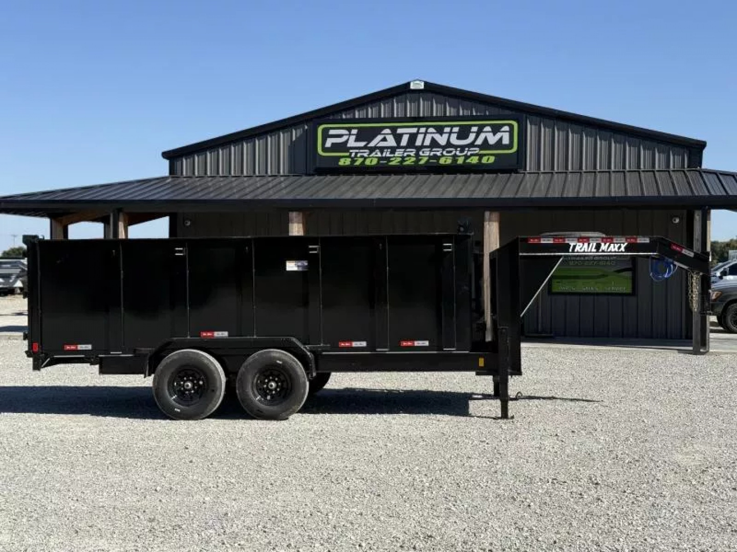 New 2025 TrailMaxx Trailers 83X16 TELESCOPIC HIGH SIDE 14K GVWR GOOSENECK Dump Trailer