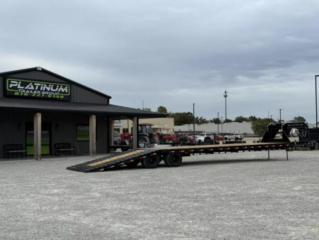 New 2026 Load Trail GL 102X40 GOOSENECK 12' HYDRAULIC DOVETAIL AND JACKS 25900 GVWR Flatbed Trailer