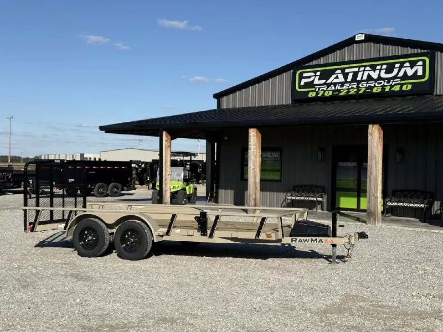 New 2026 RawMaxx UTX 77X16 W/TOOLBOX AND 4' FOLDING GATE 7K GVWR Utility Trailer