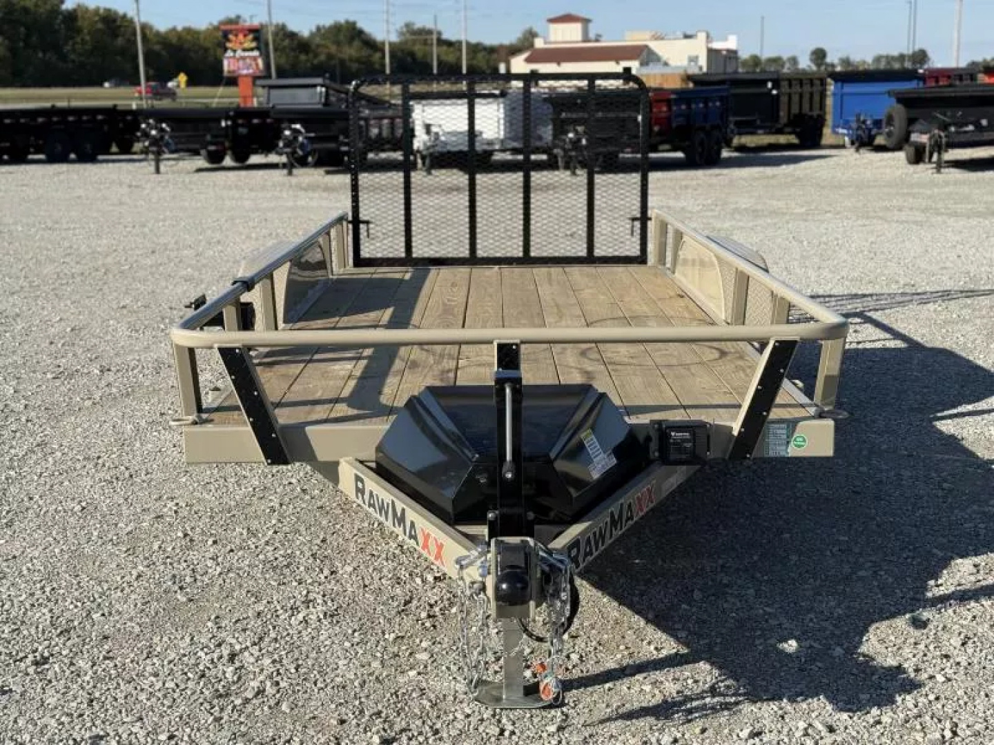 New 2026 RawMaxx UTX 77X16 W/TOOLBOX AND 4' FOLDING GATE 7K GVWR Utility Trailer