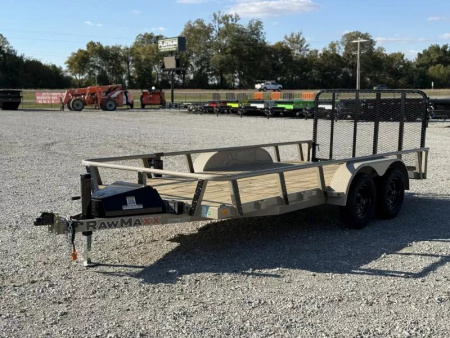 New 2026 RawMaxx UTX 77X16 W/TOOLBOX AND 4' FOLDING GATE 7K GVWR Utility Trailer