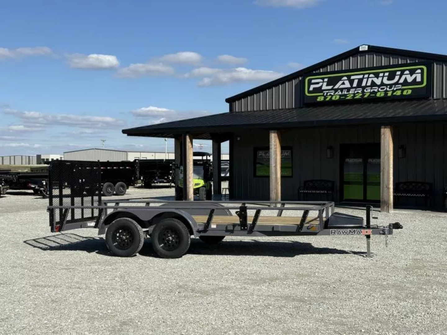 New 2026 RawMaxx UTX 77X16 W/TOOLBOX AND 4' FOLDING GATE 7K GVWR Utility Trailer