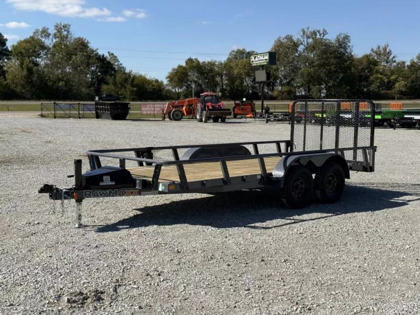 New 2026 RawMaxx UTX 77X16 W/TOOLBOX AND 4' FOLDING GATE 7K GVWR Utility Trailer