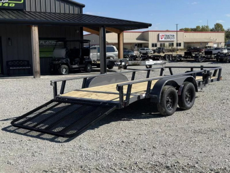 New 2026 RawMaxx UTX 77X16 W/TOOLBOX AND 4' FOLDING GATE 7K GVWR Utility Trailer