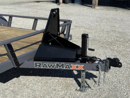 New 2026 RawMaxx UTX 77X16 W/TOOLBOX AND 4' FOLDING GATE 7K GVWR Utility Trailer