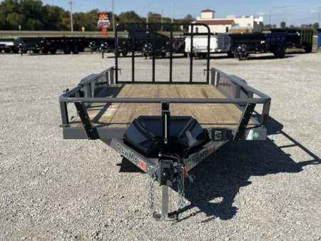 New 2026 RawMaxx UTX 77X16 W/TOOLBOX AND 4' FOLDING GATE 7K GVWR Utility Trailer