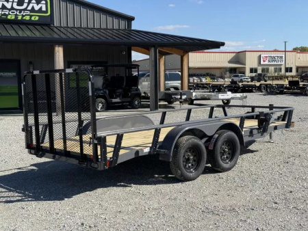 New 2026 RawMaxx UTX 77X16 W/TOOLBOX AND 4' FOLDING GATE 7K GVWR Utility Trailer