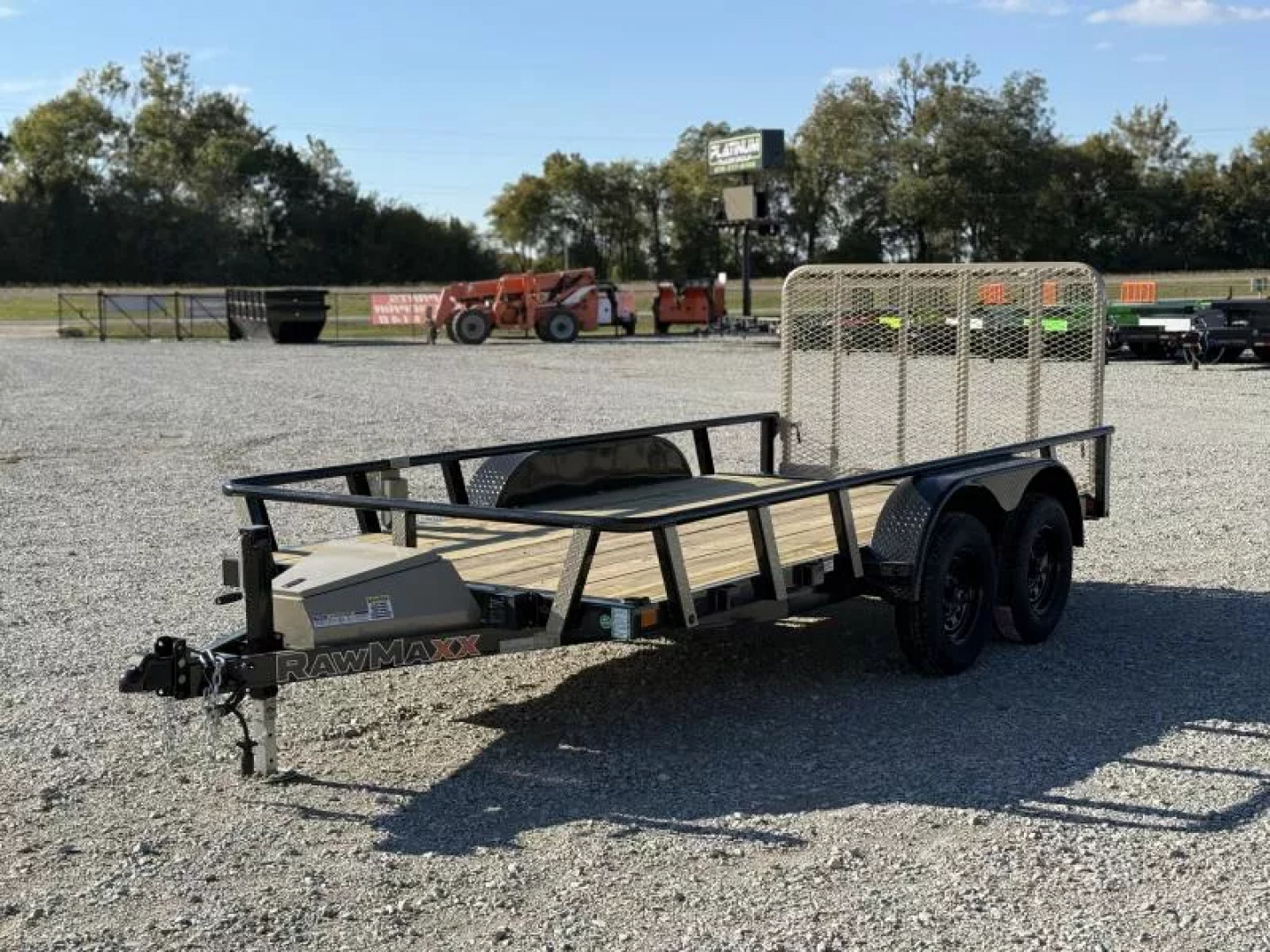 New 2026 RawMaxx UTX 77X14 W/TOOLBOX AND 4' FOLDING GATE 7K GVWR Utility Trailer