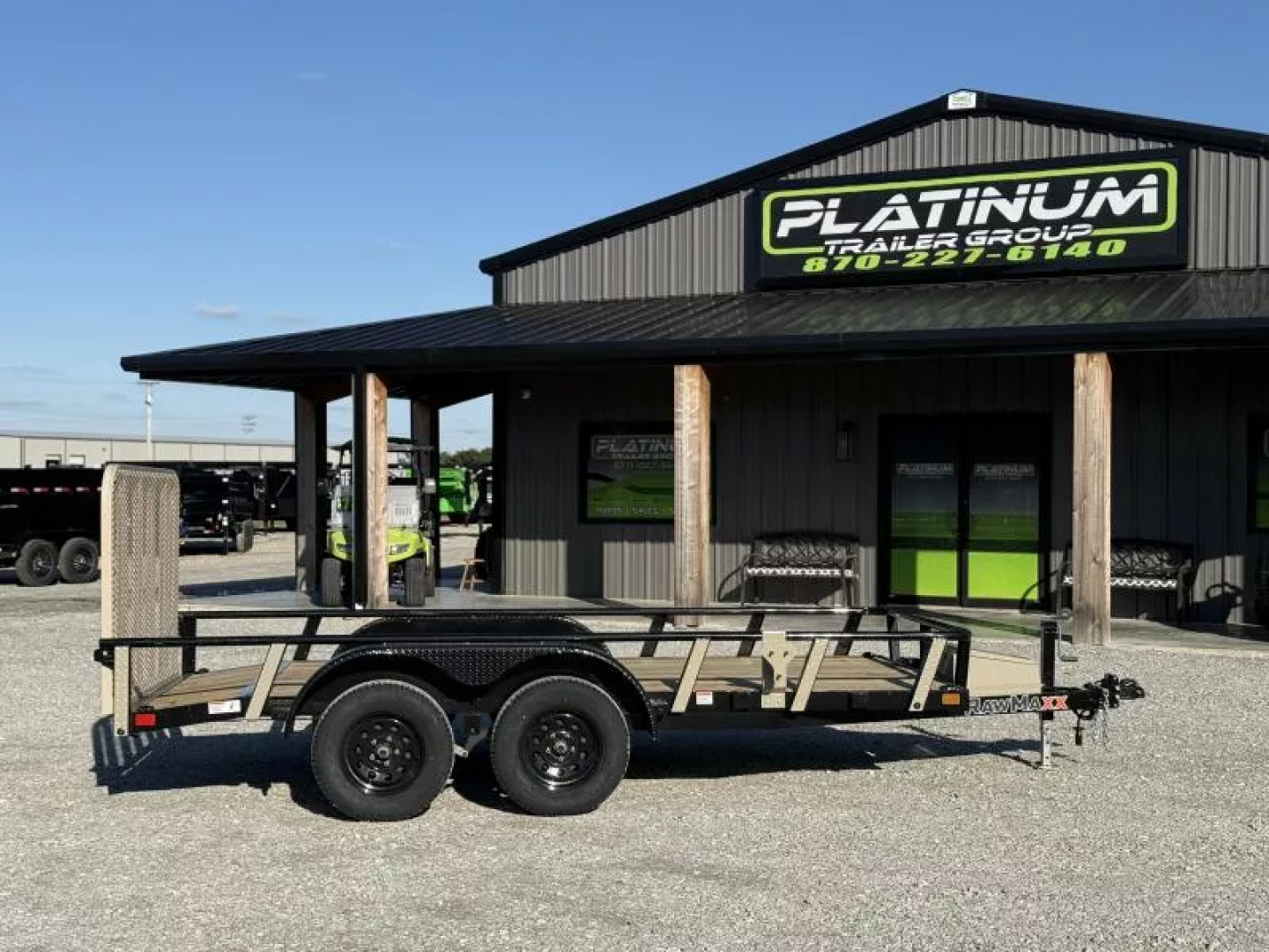 New 2026 RawMaxx UTX 77X14 W/TOOLBOX AND 4' FOLDING GATE 7K GVWR Utility Trailer