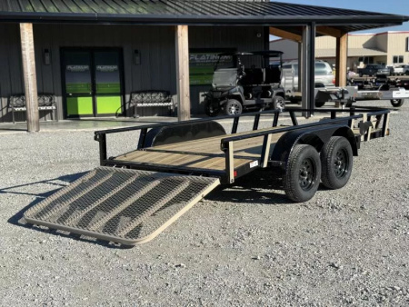 New 2026 RawMaxx UTX 77X14 W/TOOLBOX AND 4' FOLDING GATE 7K GVWR Utility Trailer