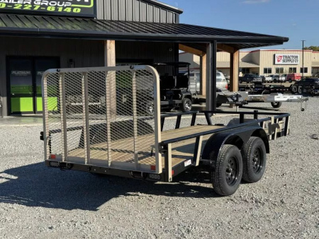 New 2026 RawMaxx UTX 77X14 W/TOOLBOX AND 4' FOLDING GATE 7K GVWR Utility Trailer