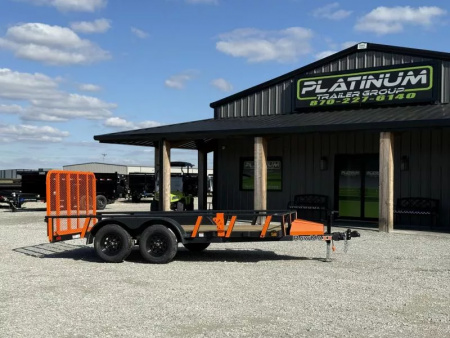 New 2026 RawMaxx UTX 77X14 W/TOOLBOX AND 4' FOLDING GATE 7K GVWR Utility Trailer