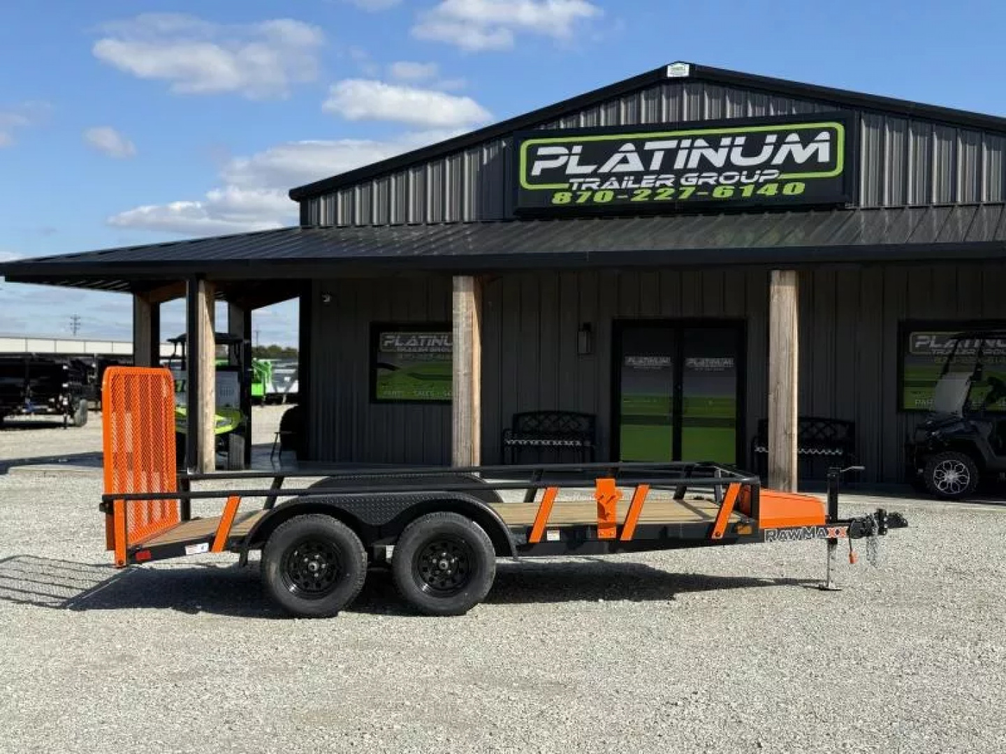 New 2026 RawMaxx UTX 77X14 W/TOOLBOX AND 4' FOLDING GATE 7K GVWR Utility Trailer