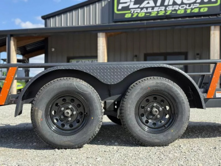 New 2026 RawMaxx UTX 77X14 W/TOOLBOX AND 4' FOLDING GATE 7K GVWR Utility Trailer