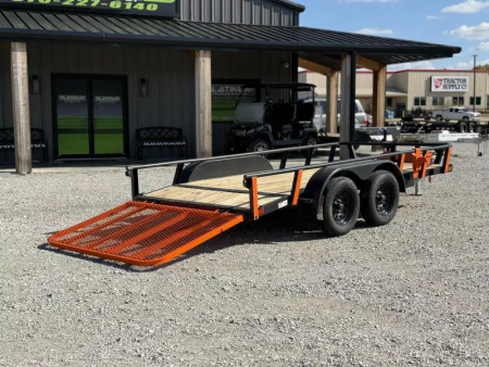 New 2026 RawMaxx UTX 77X14 W/TOOLBOX AND 4' FOLDING GATE 7K GVWR Utility Trailer