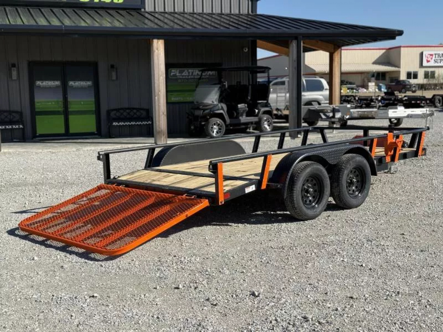 New 2026 RawMaxx UTX 83X14 W/TOOLBOX AND 4' FOLDING GATE 7K GVWR Utility Trailer