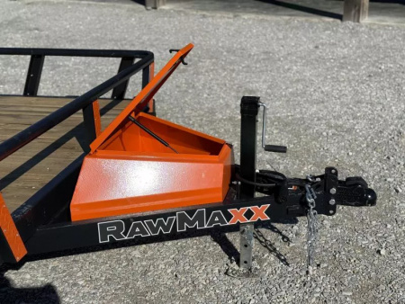 New 2026 RawMaxx UTX 83X14 W/TOOLBOX AND 4' FOLDING GATE 7K GVWR Utility Trailer